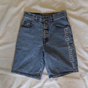Vintage 90s b.u.m high waist button fly shorts